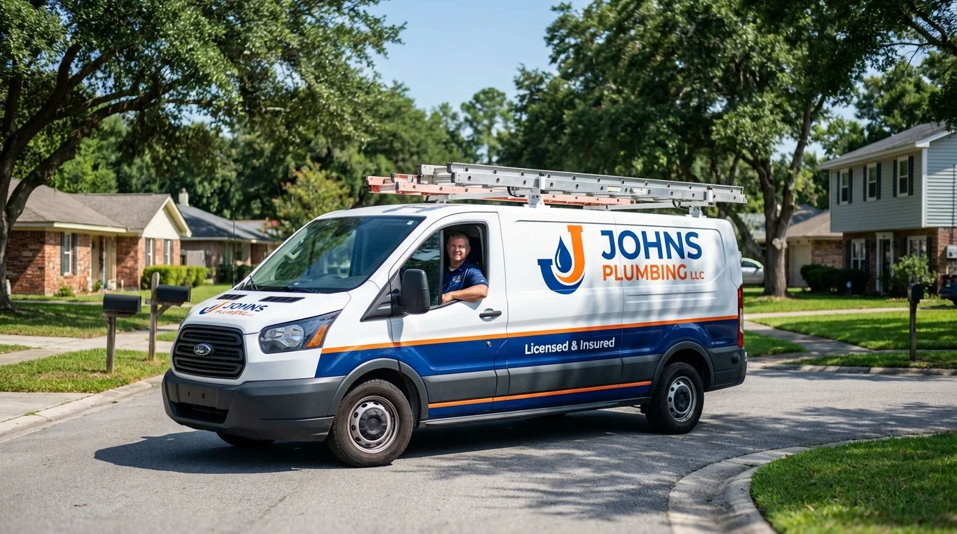 Johns Plumbing LLC service van in Millington, MI